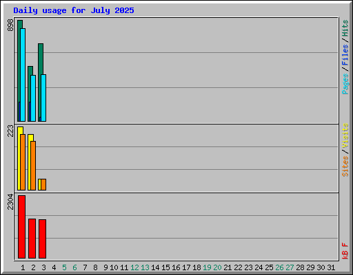 Daily usage for July 2025