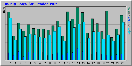 Hourly usage for October 2025